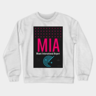 MIA MIAMI BEACH airport tag Crewneck Sweatshirt